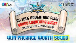 Grand Launching RO Idle Adventure Plus! Top Up Using GOC Wallet and Get Special Gifts