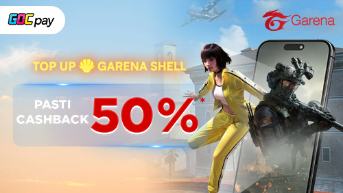 Semua Game Garena Cashback 50% Pakai Garena Shell di GOCpay