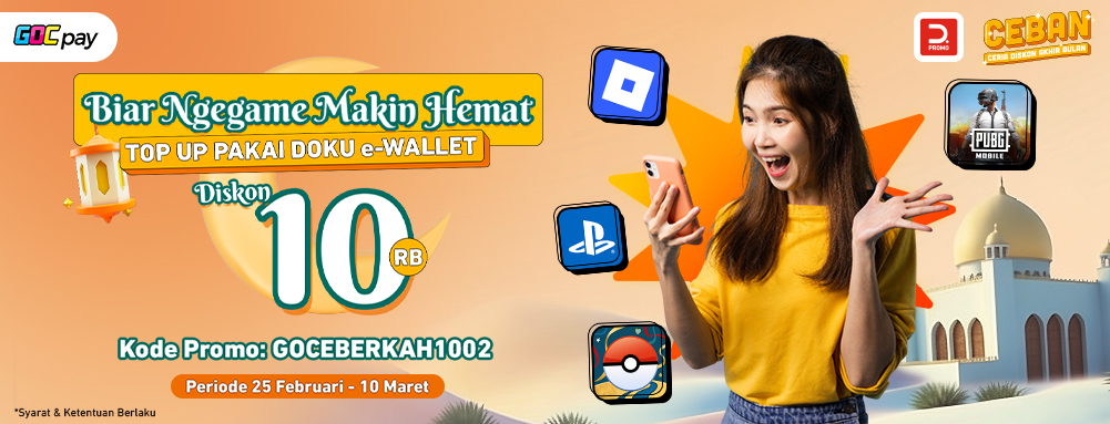 Biar Ngegame Lebih Hemat, Bayar Pakai DOKU e-Wallet Ada Diskon CEBAN